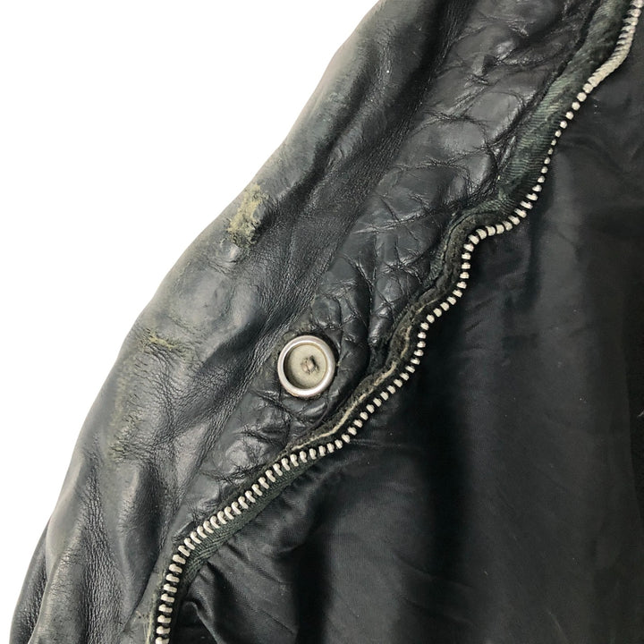 Vintage SCHOTT A-2 Leather Flight Jacket, Men's Size L unclear black type Vintage Second Hand