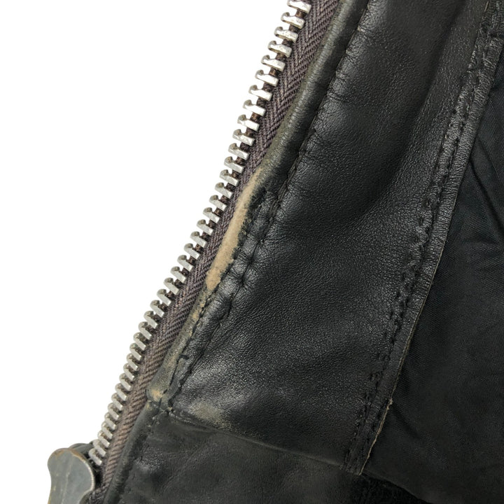 Vintage SCHOTT A-2 Leather Flight Jacket, Men's Size L unclear black type Vintage Second Hand