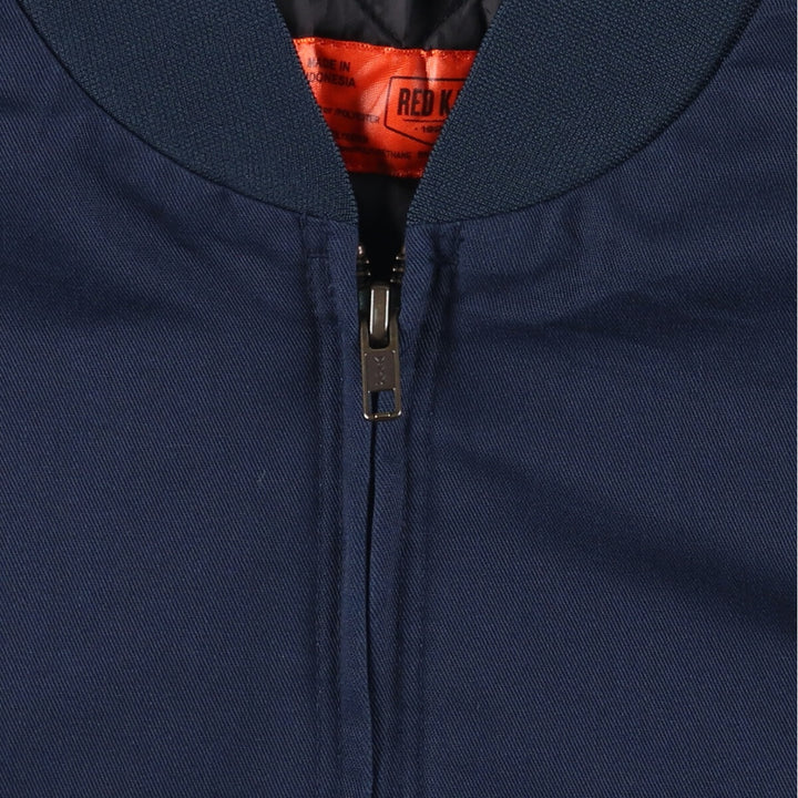 Red kap Work Blouson Men's XL polyester navy blue type Vintage Second Hand