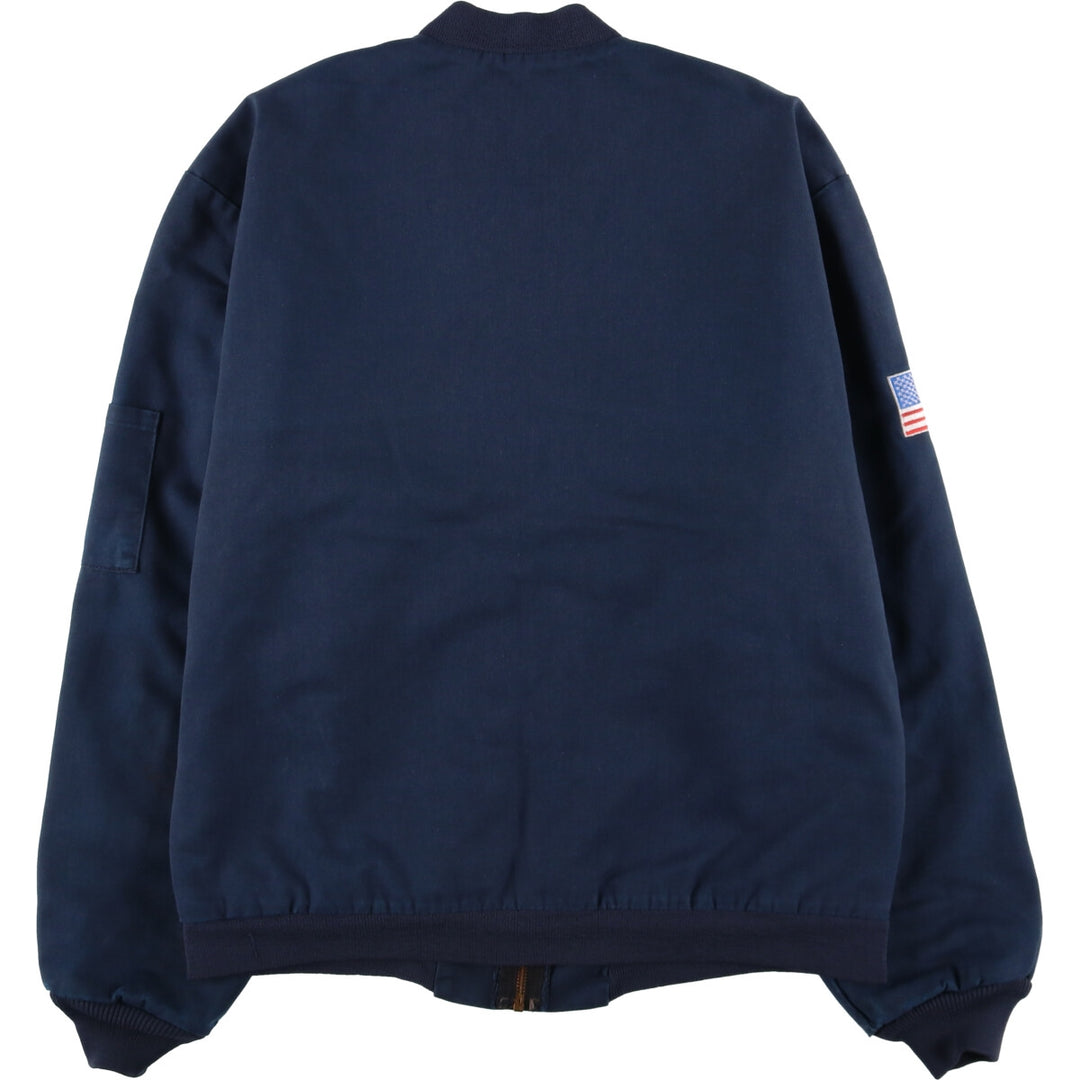 Red Kap Stars and Stripes Work Jacket, Men's Size M polyester navy blue type Vintage Second Hand