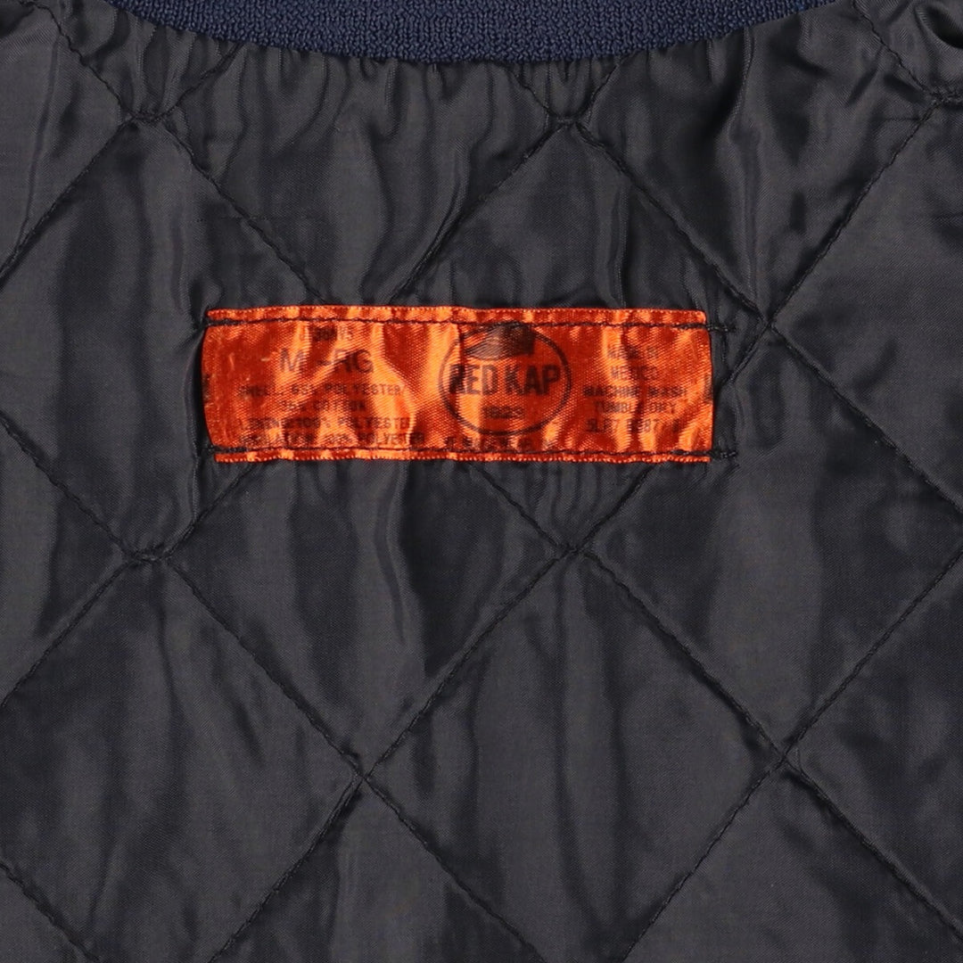 Red Kap Stars and Stripes Work Jacket, Men's Size M polyester navy blue type Vintage Second Hand