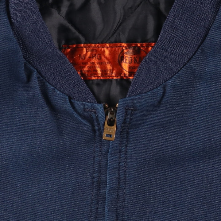Red Kap Stars and Stripes Work Jacket, Men's Size M polyester navy blue type Vintage Second Hand