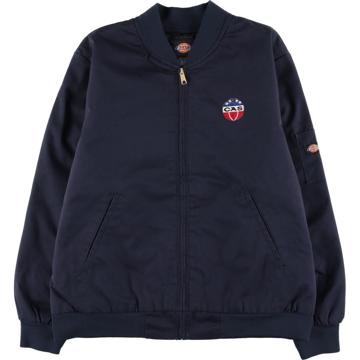 Dickies Work Blouson, Men's Size L polyester navy blue type Vintage Second Hand