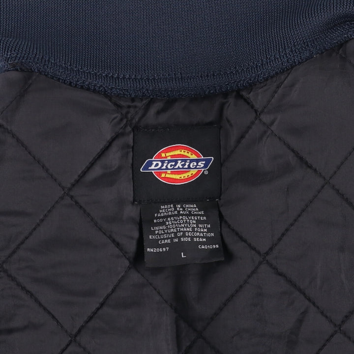 Dickies Work Blouson, Men's Size L polyester navy blue type Vintage Second Hand