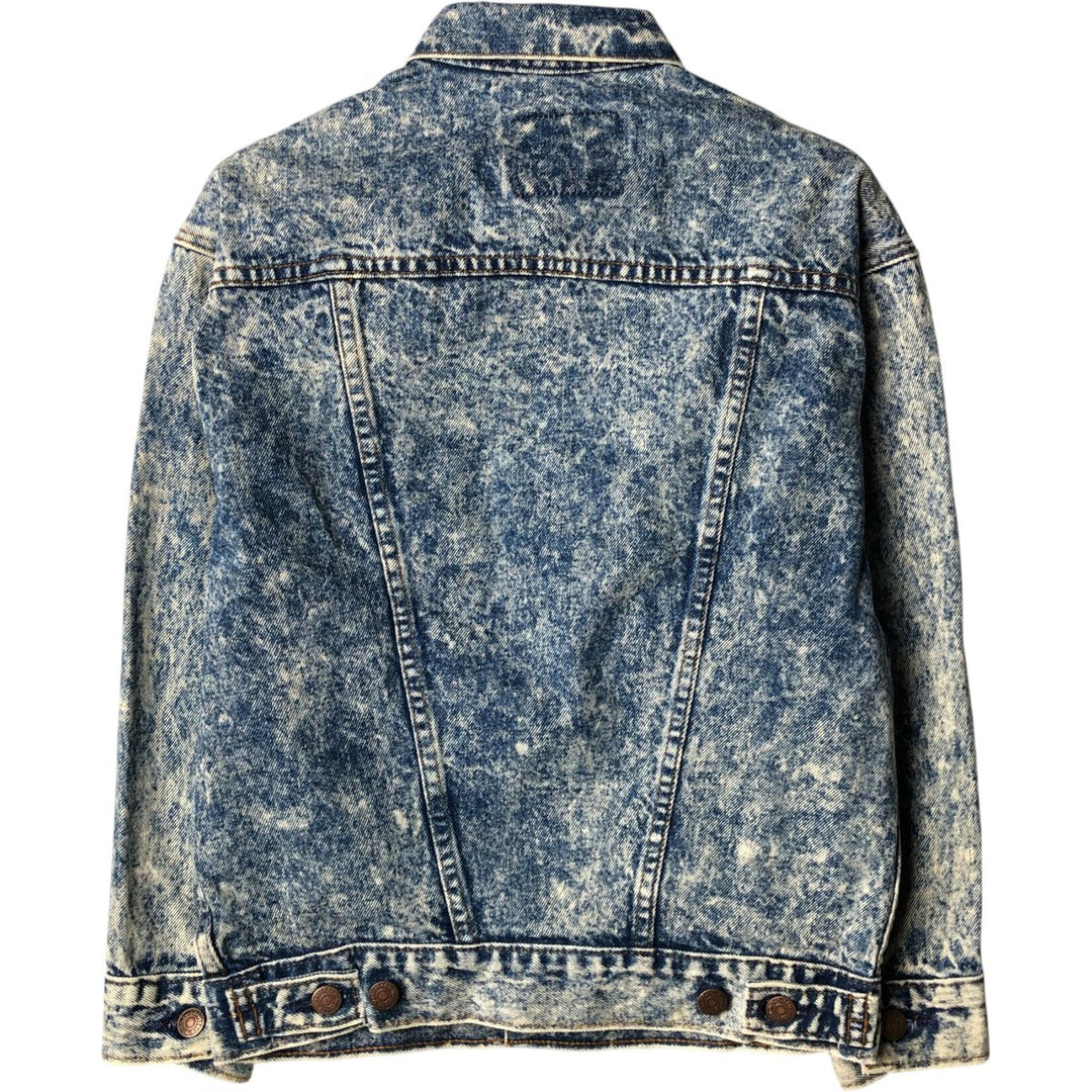 90'S Levi's 57508-0208 Chemical Wash Denim Jacket, Made in USA, Women's Size Medium, Vintage cotton blue type Vintage Second Hand