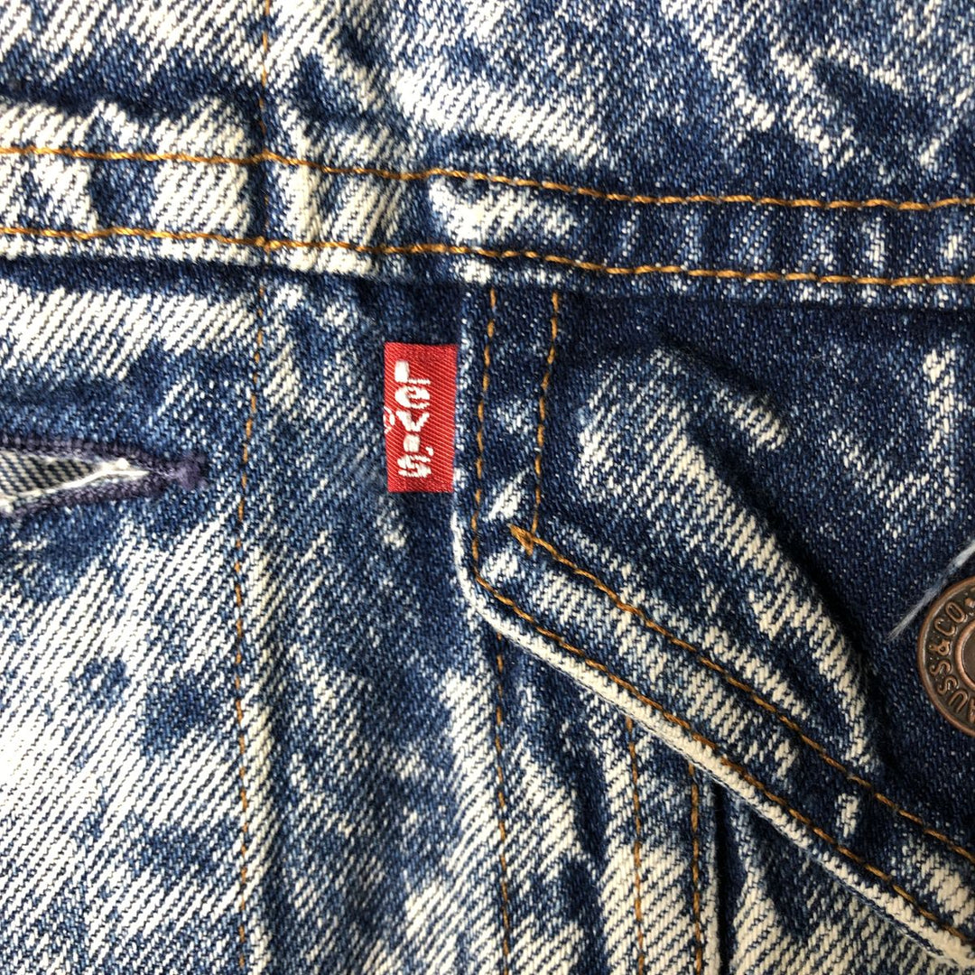 90'S Levi's 57508-0208 Chemical Wash Denim Jacket, Made in USA, Women's Size Medium, Vintage cotton blue type Vintage Second Hand