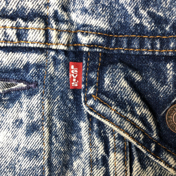 90'S Levi's 57508-0208 Chemical Wash Denim Jacket, Made in USA, Women's Size Medium, Vintage cotton blue type Vintage Second Hand