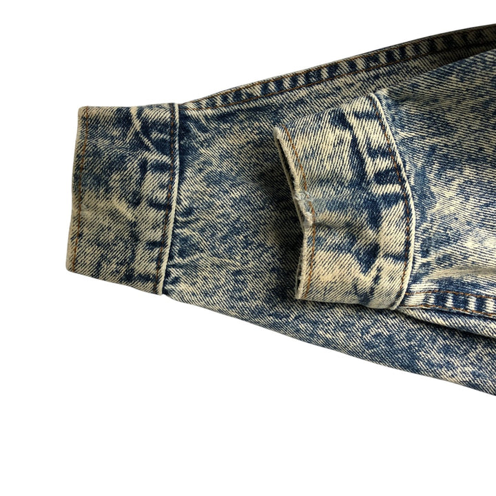 90'S Levi's 57508-0208 Chemical Wash Denim Jacket, Made in USA, Women's Size Medium, Vintage cotton blue type Vintage Second Hand