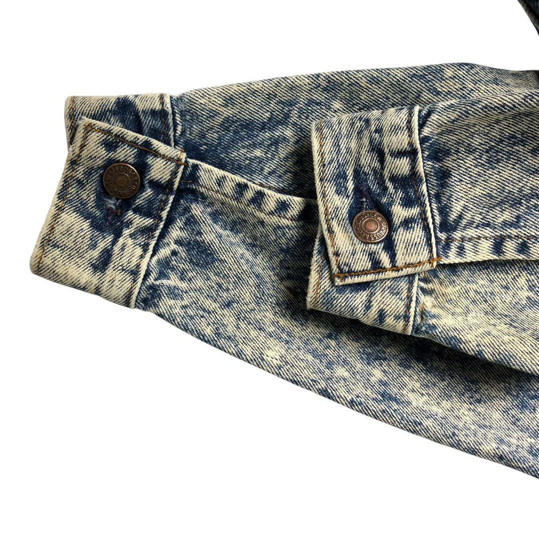 90'S Levi's 57508-0208 Chemical Wash Denim Jacket, Made in USA, Women's Size Medium, Vintage cotton blue type Vintage Second Hand