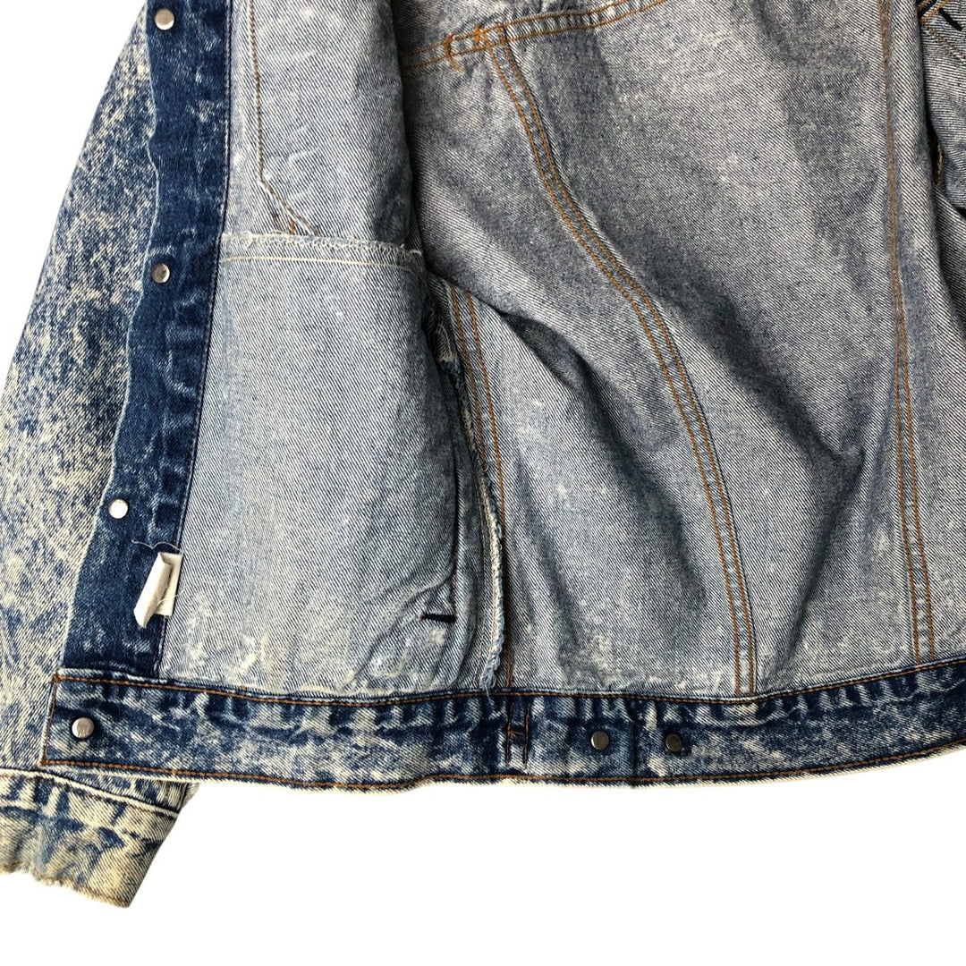 90'S Levi's 57508-0208 Chemical Wash Denim Jacket, Made in USA, Women's Size Medium, Vintage cotton blue type Vintage Second Hand