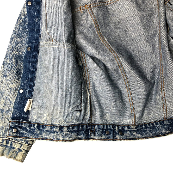 90'S Levi's 57508-0208 Chemical Wash Denim Jacket, Made in USA, Women's Size Medium, Vintage cotton blue type Vintage Second Hand