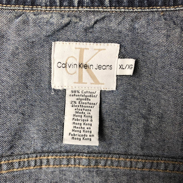 90'S Calvin Klein Jeans Denim Jacket, Women's Size XL, Vintage cotton blue type Vintage Second Hand