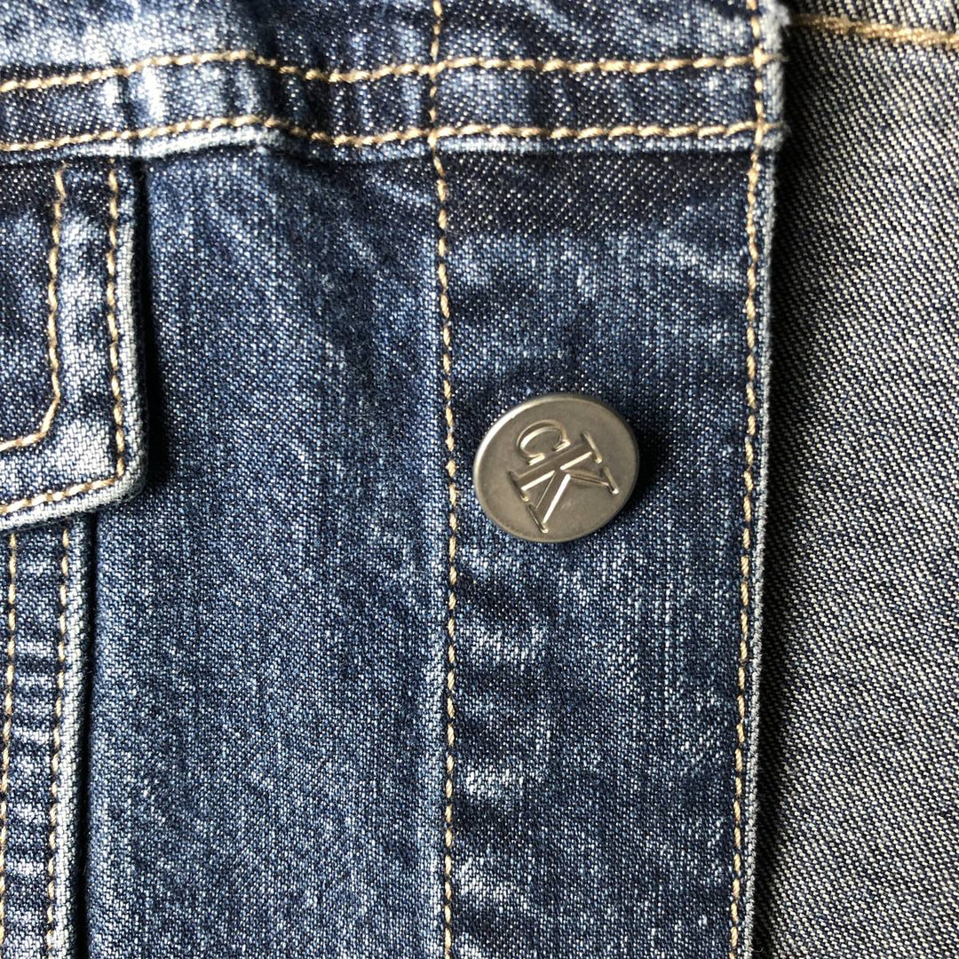 90'S Calvin Klein Jeans Denim Jacket, Women's Size XL, Vintage cotton blue type Vintage Second Hand
