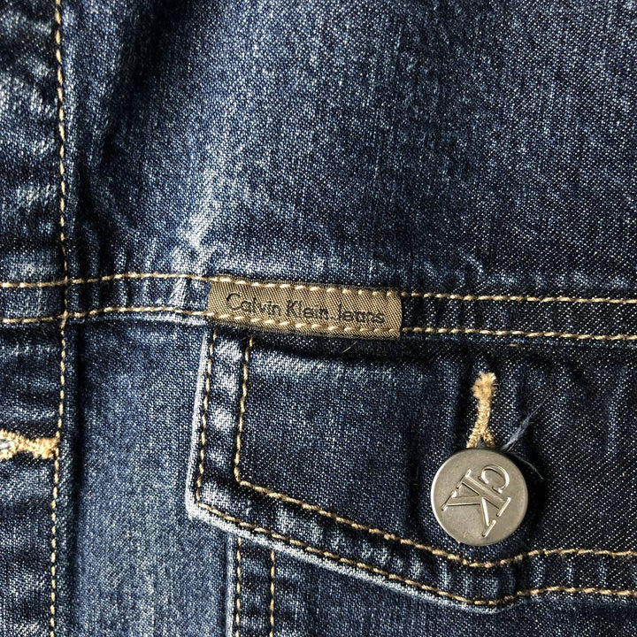 90'S Calvin Klein Jeans Denim Jacket, Women's Size XL, Vintage cotton blue type Vintage Second Hand
