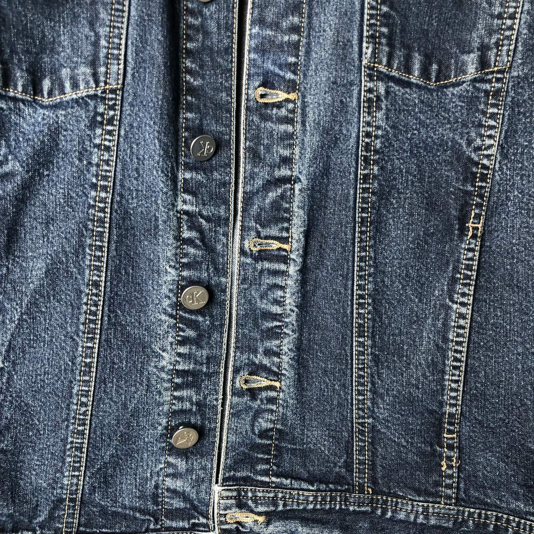 90'S Calvin Klein Jeans Denim Jacket, Women's Size XL, Vintage cotton blue type Vintage Second Hand
