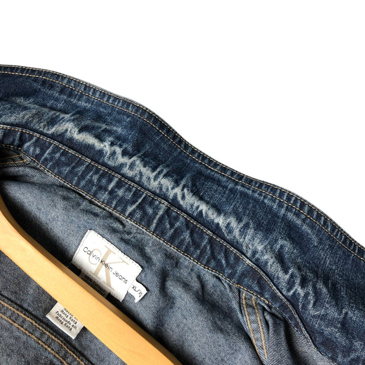 90'S Calvin Klein Jeans Denim Jacket, Women's Size XL, Vintage cotton blue type Vintage Second Hand