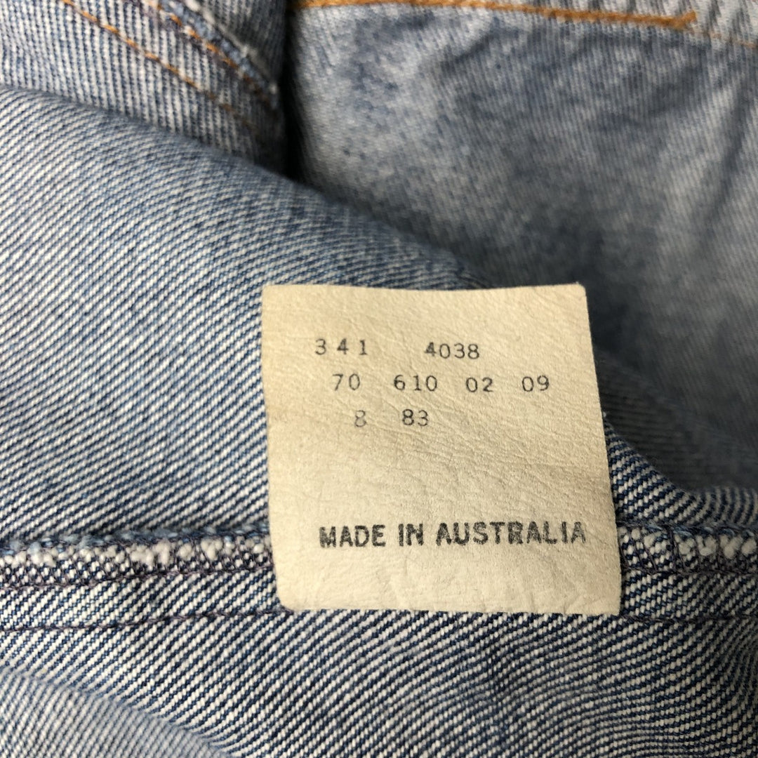 Vintage 1980'S Levi's 610-0209 denim jacket, size XL, women's cotton blue type Vintage Second Hand