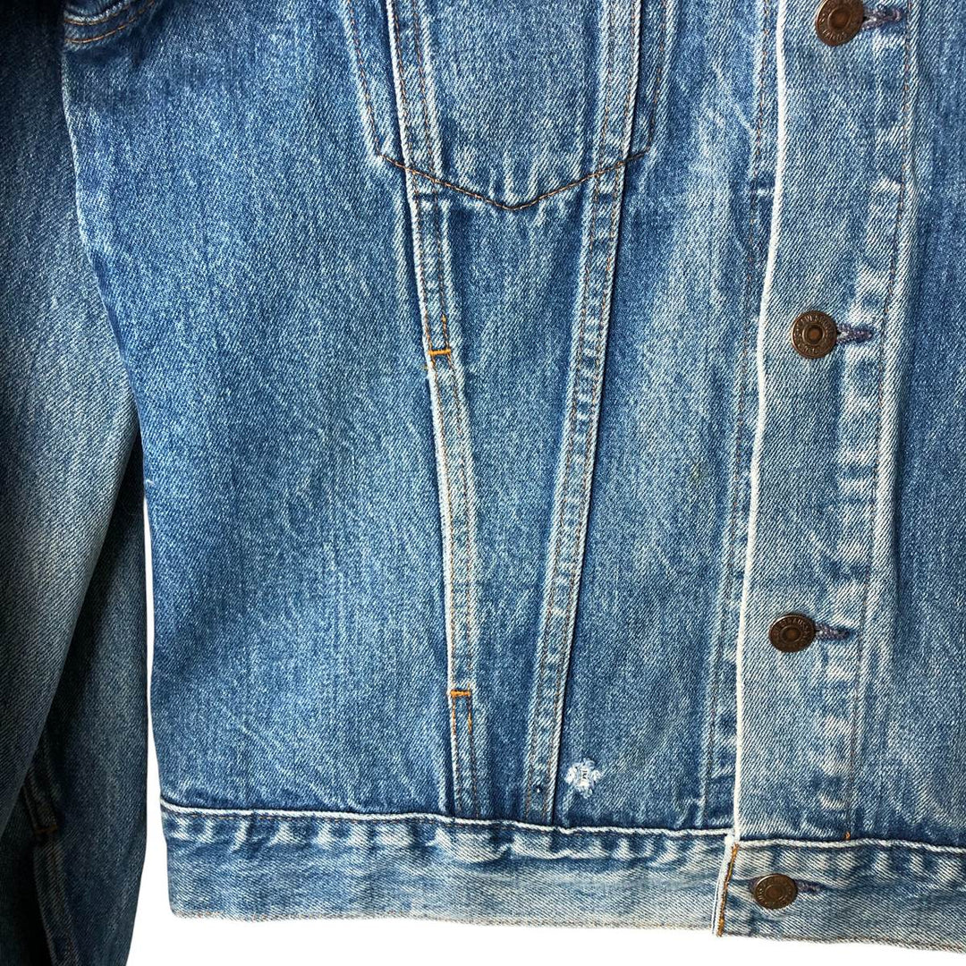 Vintage 1980'S Levi's 610-0209 denim jacket, size XL, women's cotton blue type Vintage Second Hand