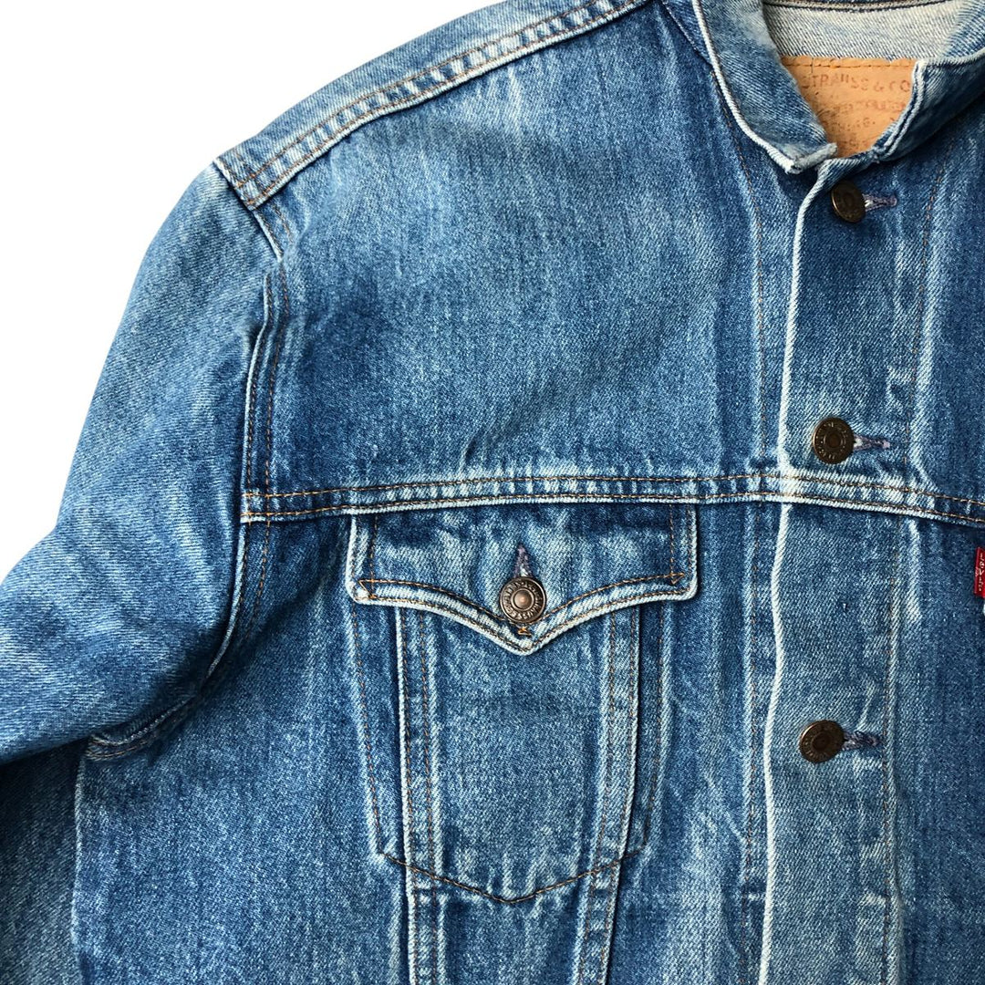 Vintage 1980'S Levi's 610-0209 denim jacket, size XL, women's cotton blue type Vintage Second Hand