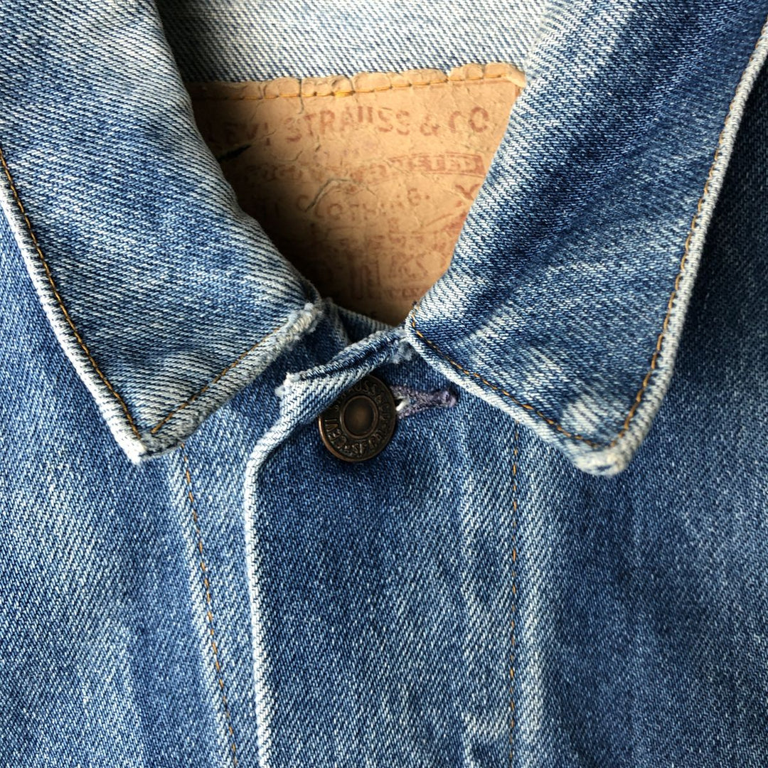 Vintage 1980'S Levi's 610-0209 denim jacket, size XL, women's cotton blue type Vintage Second Hand
