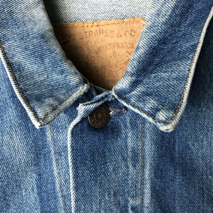 Vintage 1980'S Levi's 610-0209 denim jacket, size XL, women's cotton blue type Vintage Second Hand