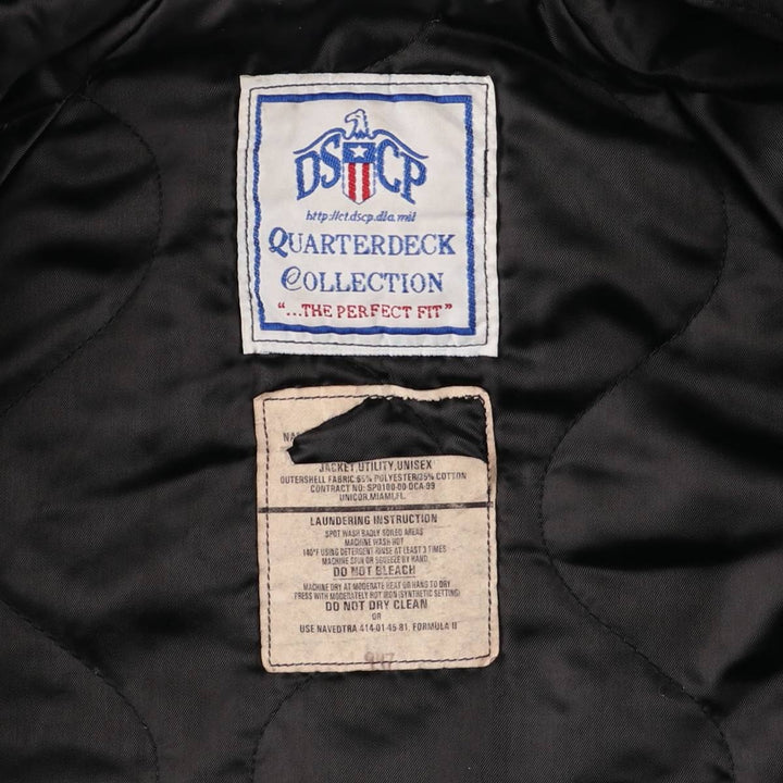 Authentic 2000'S US military DSCP padded military utility jacket, made in the USA, MEDIUM-XXSHORT, men's size M polyester black type Vintage Second Hand