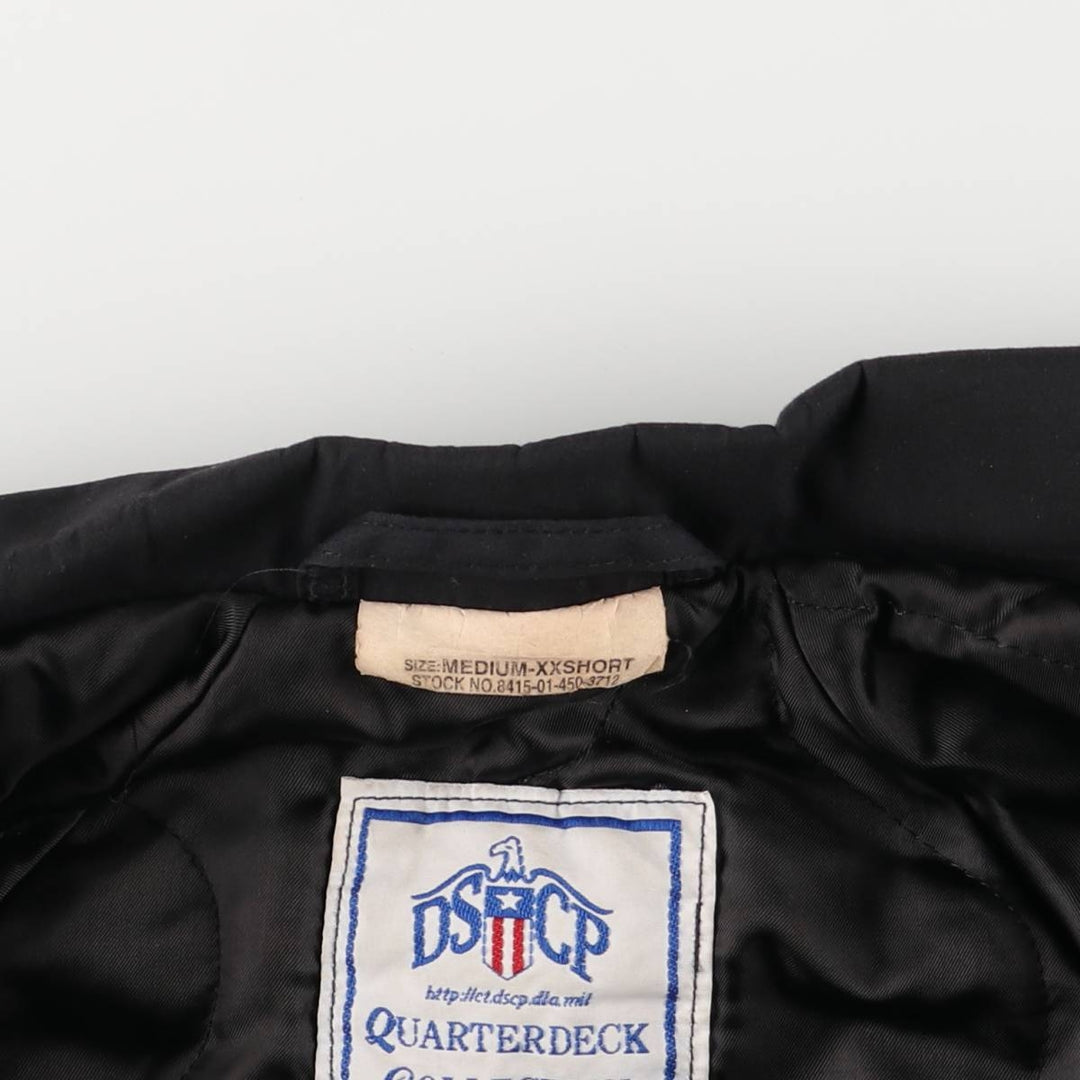 Authentic 2000'S US military DSCP padded military utility jacket, made in the USA, MEDIUM-XXSHORT, men's size M polyester black type Vintage Second Hand