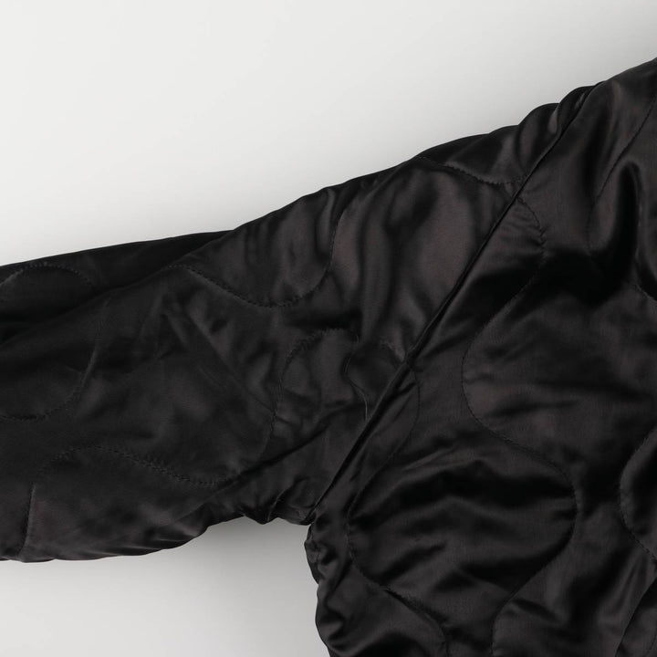 Authentic 2000'S US military DSCP padded military utility jacket, made in the USA, MEDIUM-XXSHORT, men's size M polyester black type Vintage Second Hand