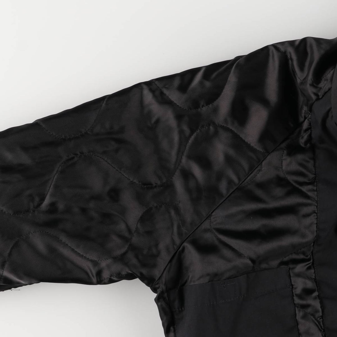 Authentic 2000'S US military DSCP padded military utility jacket, made in the USA, MEDIUM-XXSHORT, men's size M polyester black type Vintage Second Hand