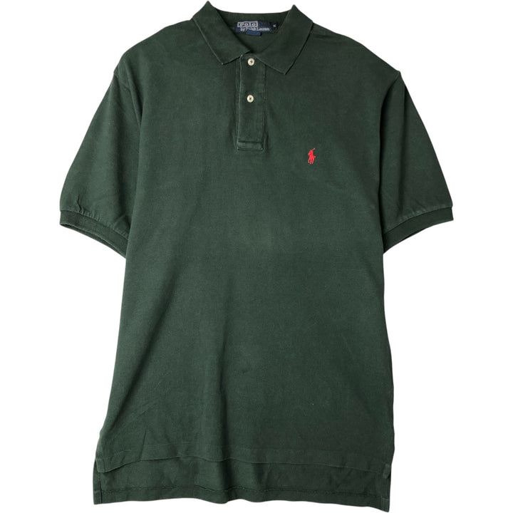 Ralph Lauren POLO by Ralph Lauren short sleeve polo shirt, men's size M cotton green type Vintage Second Hand