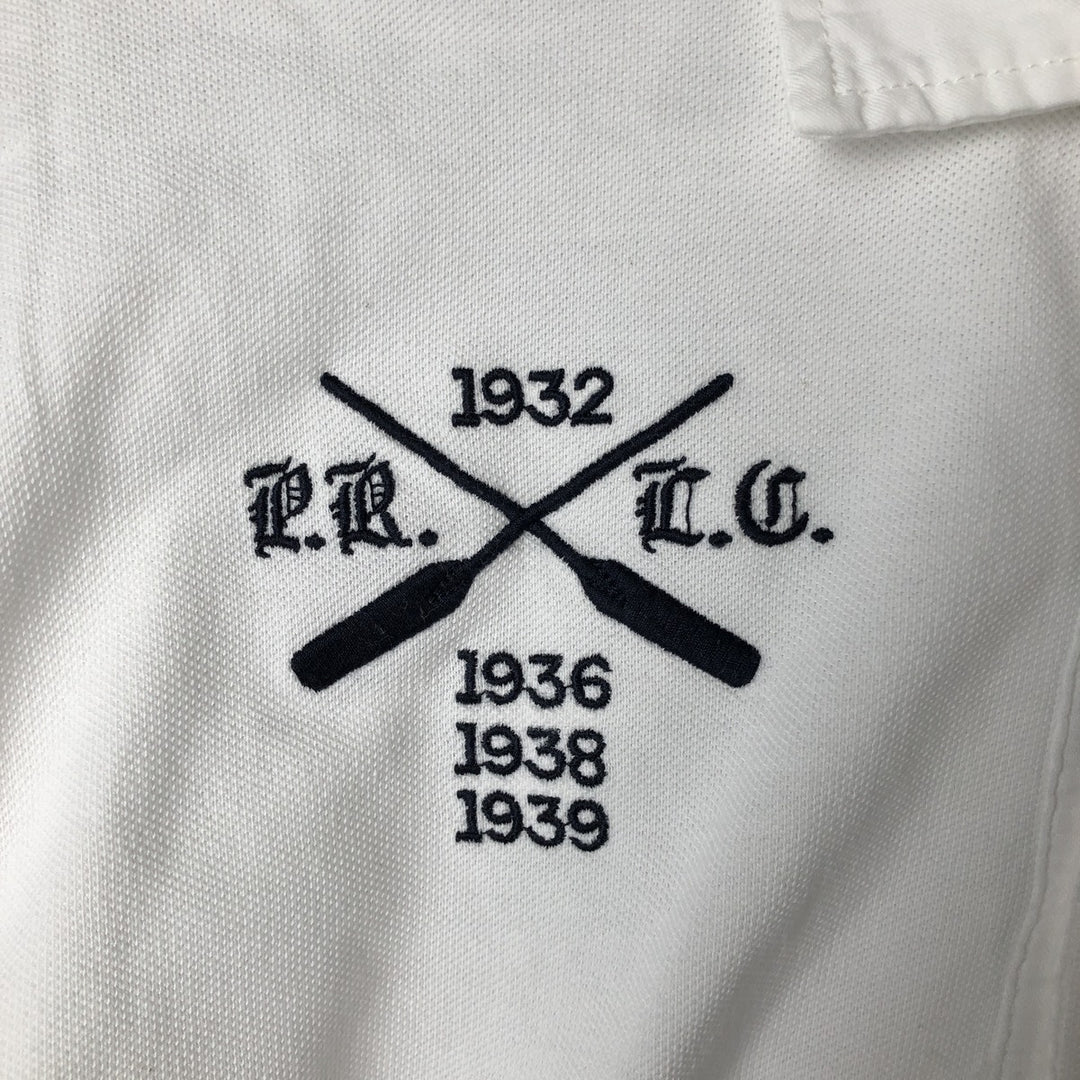 Ralph Lauren Classic Fit short sleeve polo shirt, men's size XL cotton white type Vintage Second Hand