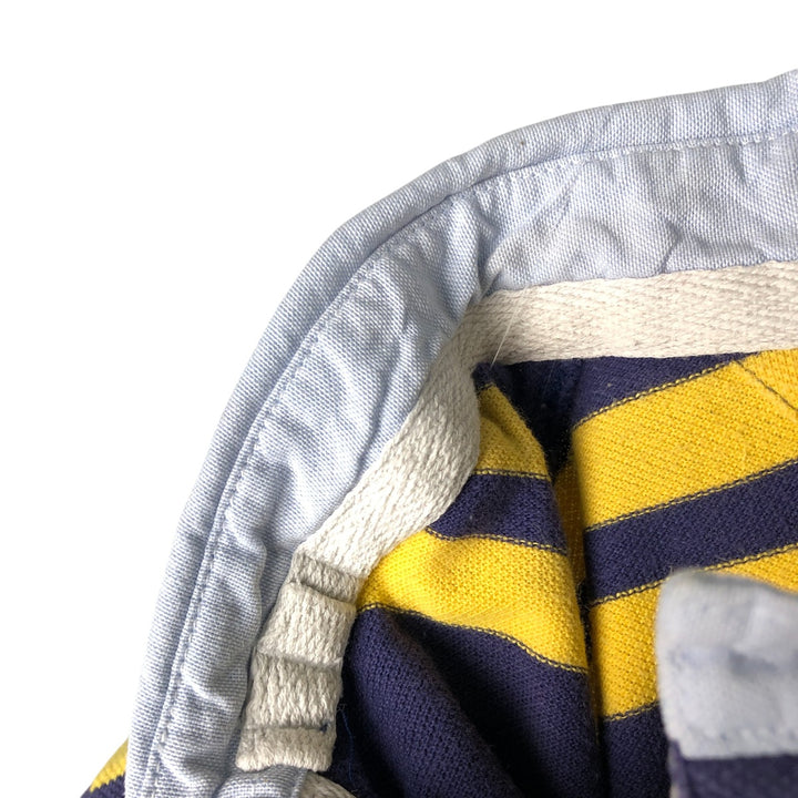 Ralph Lauren POLO by Ralph Lauren Classic Fit Striped Pattern Short Sleeve Rugby Shirt, Men's XL cotton navy blue type Vintage Second Hand