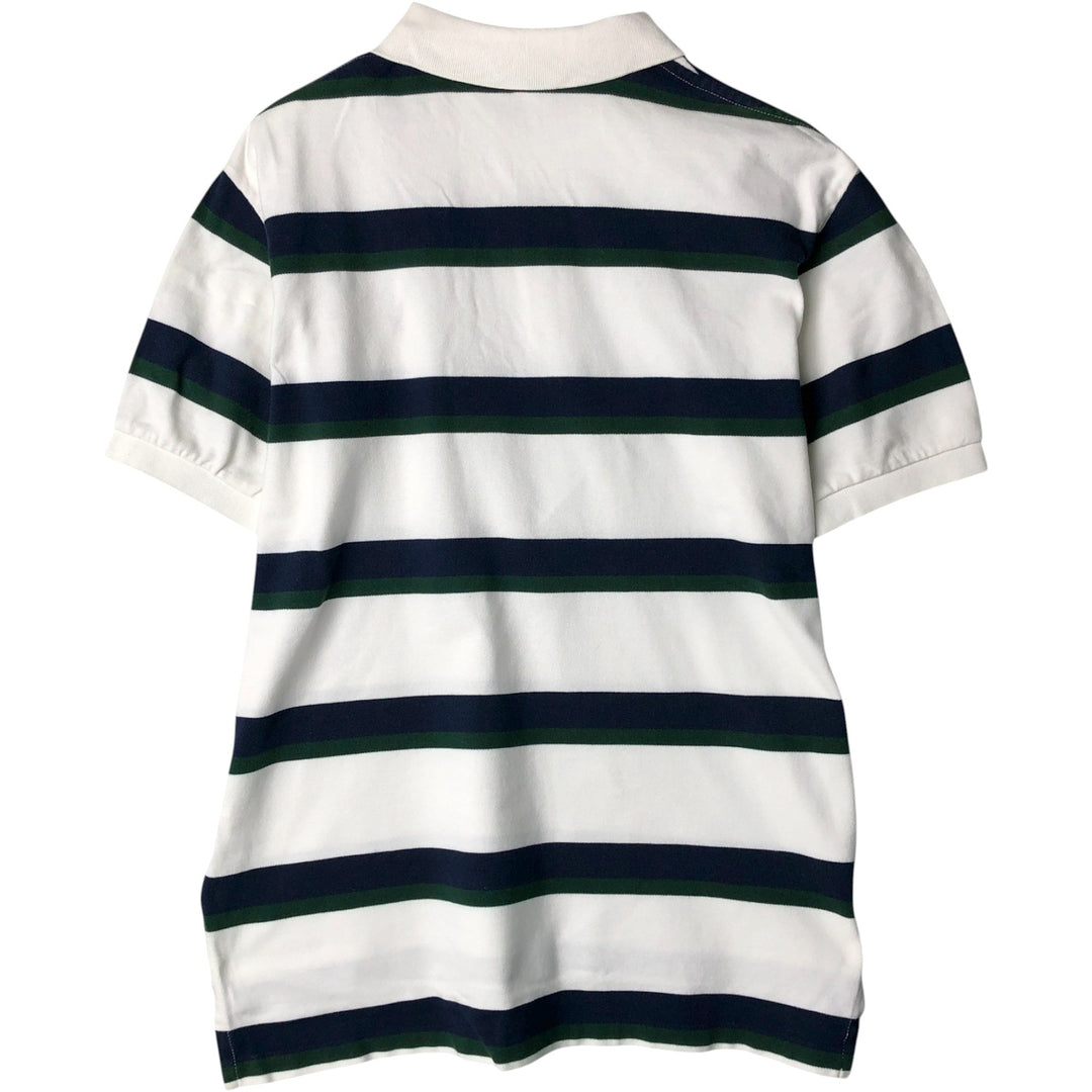 Ralph Lauren POLO by Ralph Lauren short sleeve striped polo shirt, men's size L cotton white type Vintage Second Hand
