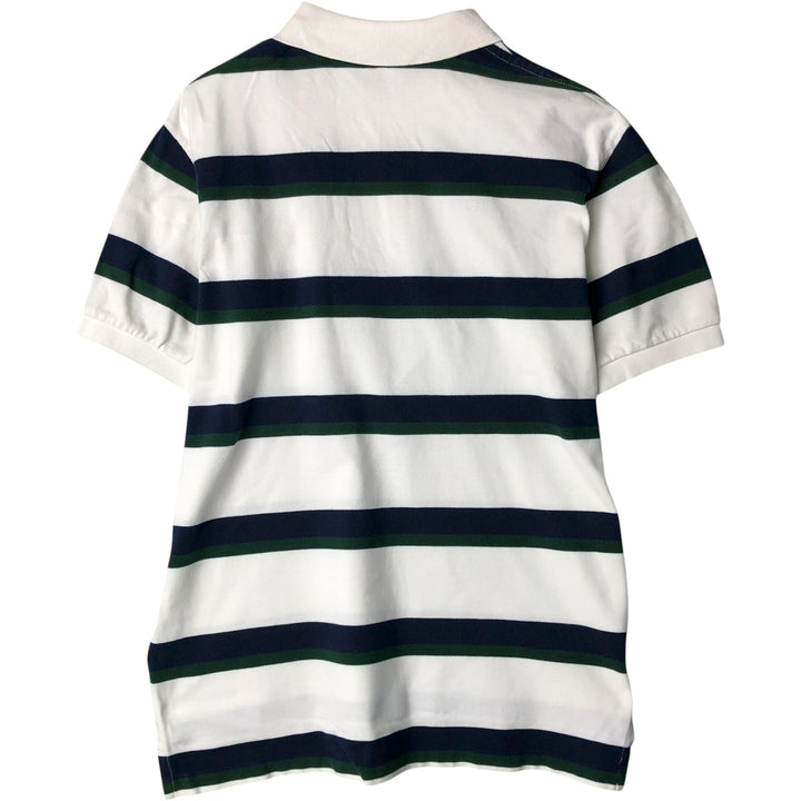 Ralph Lauren POLO by Ralph Lauren short sleeve striped polo shirt, men's size L cotton white type Vintage Second Hand