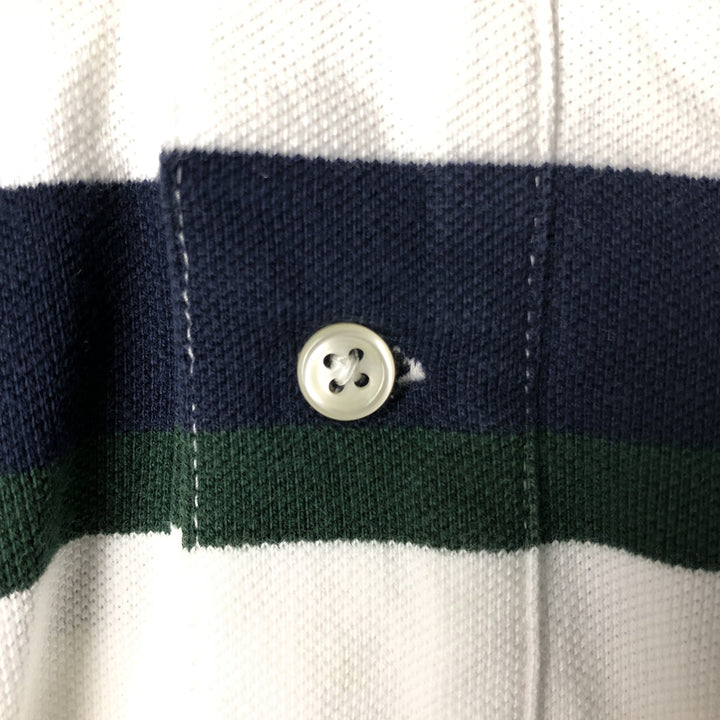 Ralph Lauren POLO by Ralph Lauren short sleeve striped polo shirt, men's size L cotton white type Vintage Second Hand