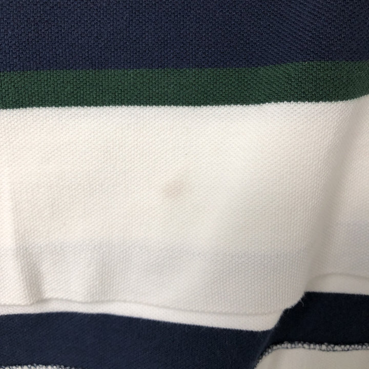 Ralph Lauren POLO by Ralph Lauren short sleeve striped polo shirt, men's size L cotton white type Vintage Second Hand