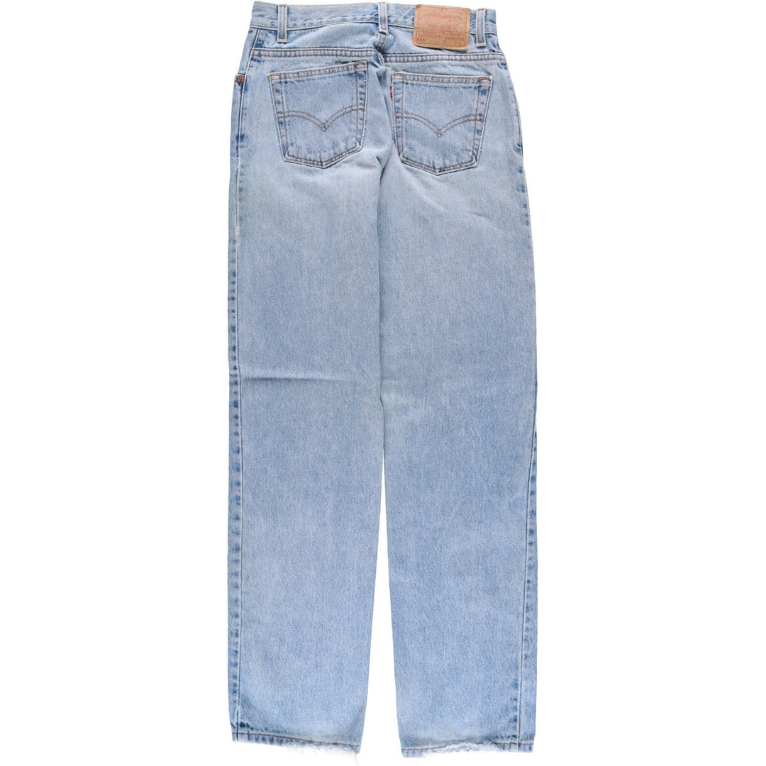 Vintage 90'S Levi's 555 Guy's Fit Low Rise Tapered Denim Pants, Made in USA, Women's Size L (W28) cotton blue type Vintage Second Hand