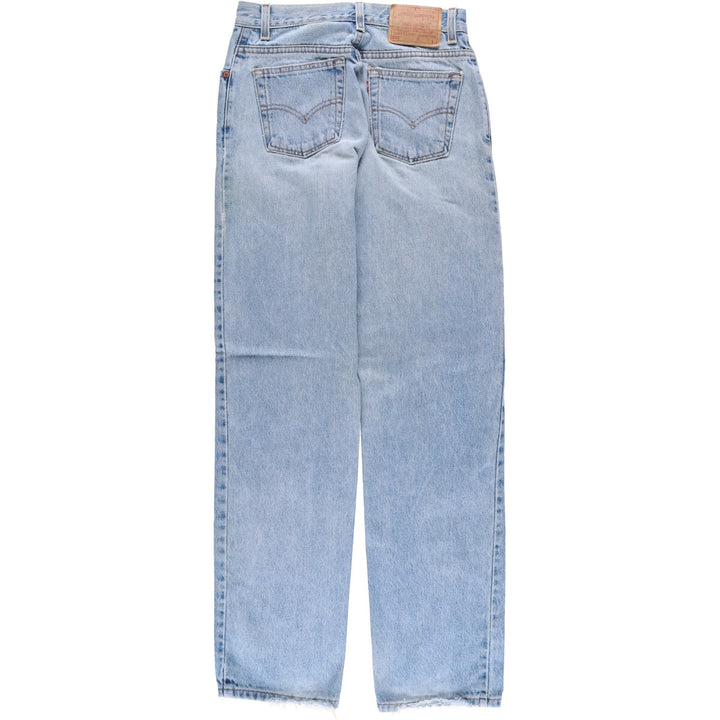 Vintage 90'S Levi's 555 Guy's Fit Low Rise Tapered Denim Pants, Made in USA, Women's Size L (W28) cotton blue type Vintage Second Hand