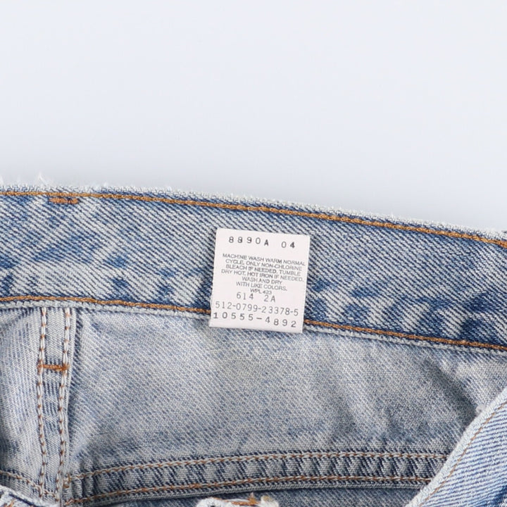 Vintage 90'S Levi's 555 Guy's Fit Low Rise Tapered Denim Pants, Made in USA, Women's Size L (W28) cotton blue type Vintage Second Hand