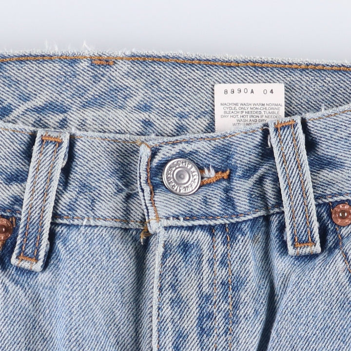 Vintage 90'S Levi's 555 Guy's Fit Low Rise Tapered Denim Pants, Made in USA, Women's Size L (W28) cotton blue type Vintage Second Hand