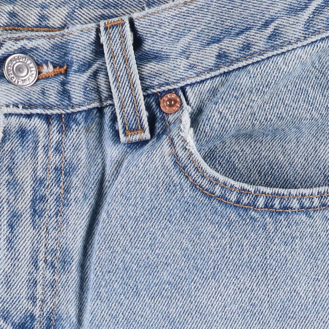 Vintage 90'S Levi's 555 Guy's Fit Low Rise Tapered Denim Pants, Made in USA, Women's Size L (W28) cotton blue type Vintage Second Hand