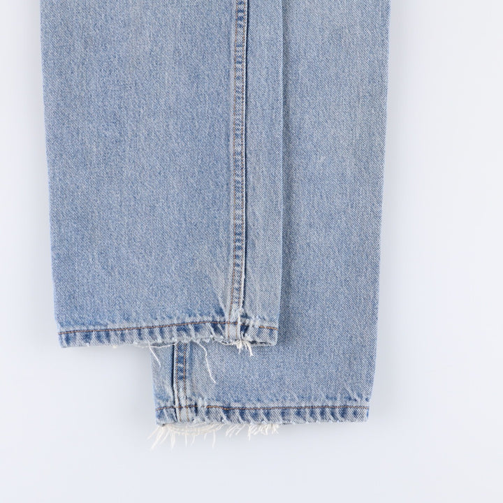 Vintage 90'S Levi's 555 Guy's Fit Low Rise Tapered Denim Pants, Made in USA, Women's Size L (W28) cotton blue type Vintage Second Hand