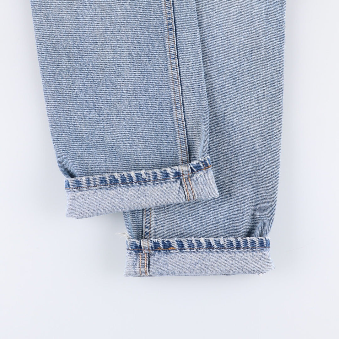 Vintage 90'S Levi's 555 Guy's Fit Low Rise Tapered Denim Pants, Made in USA, Women's Size L (W28) cotton blue type Vintage Second Hand