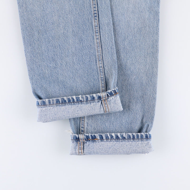 Vintage 90'S Levi's 555 Guy's Fit Low Rise Tapered Denim Pants, Made in USA, Women's Size L (W28) cotton blue type Vintage Second Hand