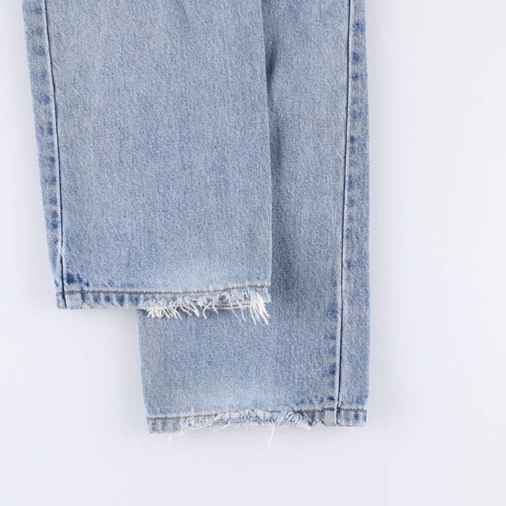 Vintage 90'S Levi's 555 Guy's Fit Low Rise Tapered Denim Pants, Made in USA, Women's Size L (W28) cotton blue type Vintage Second Hand