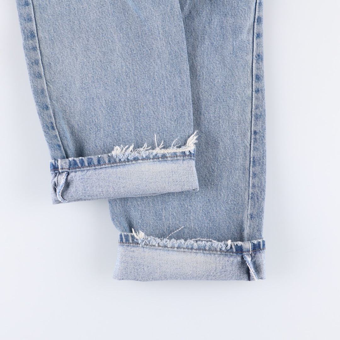 Vintage 90'S Levi's 555 Guy's Fit Low Rise Tapered Denim Pants, Made in USA, Women's Size L (W28) cotton blue type Vintage Second Hand