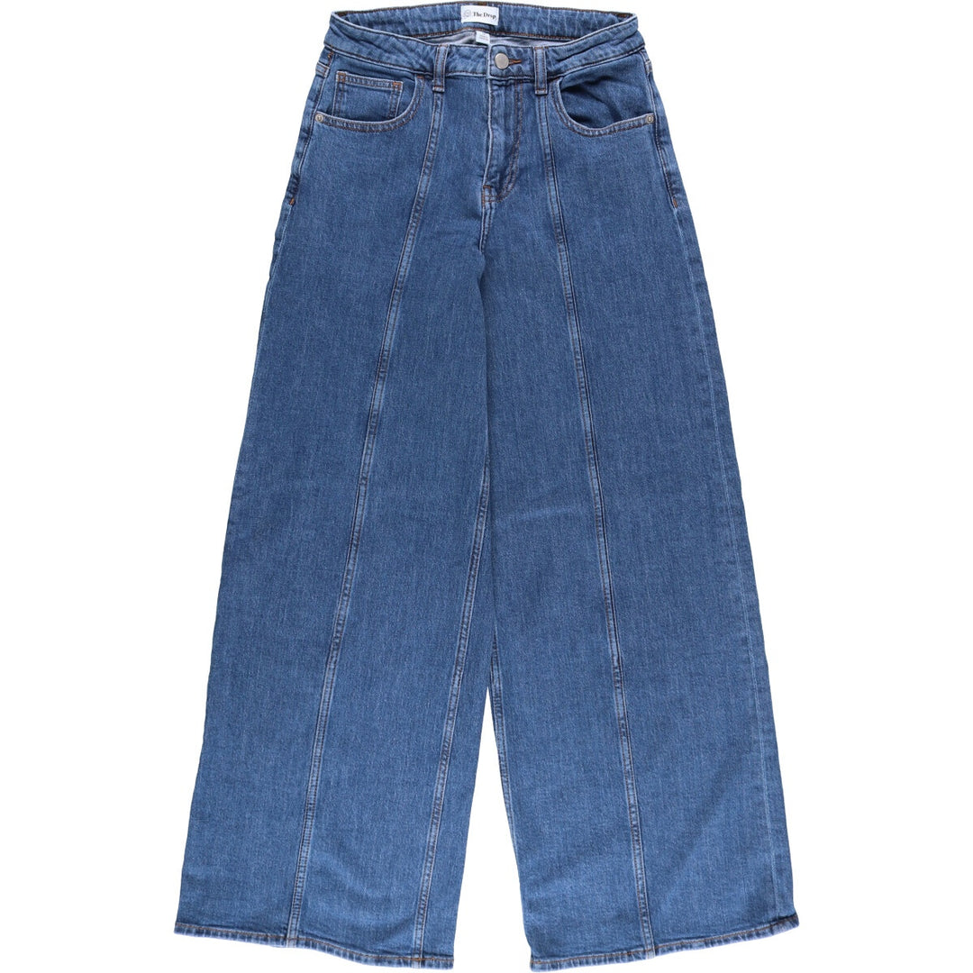 The Drop Bell-Bottom Denim Pants, Women's Size L (W28) cotton blue type Vintage Second Hand