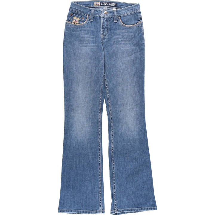 Cruel Girl Low Rize Flare Cut Denim Pants, Women's Size L (W29) cotton blue type Vintage Second Hand