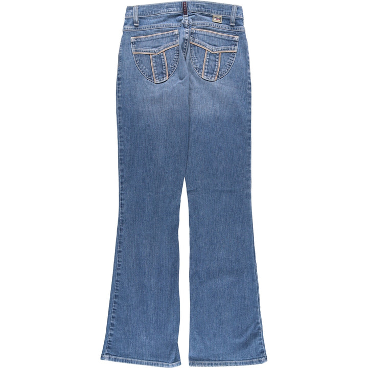 Cruel Girl Low Rize Flare Cut Denim Pants, Women's Size L (W29) cotton blue type Vintage Second Hand