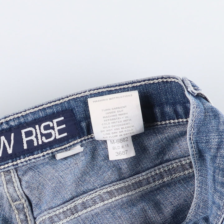 Cruel Girl Low Rize Flare Cut Denim Pants, Women's Size L (W29) cotton blue type Vintage Second Hand